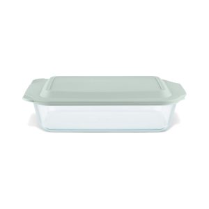 Pyrex® Deep 9 x 13" Rectangular Glass Baking Dish with Sage Green Lid