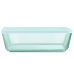 Pyrex® Simply Store® Tinted Glass 11-cup Rectangle Storage Container with Lid, Aqua