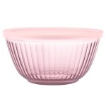 Pyrex® Sculpted Tinted Glass 2.3QT Mixing Bowl with Lid, Pink
