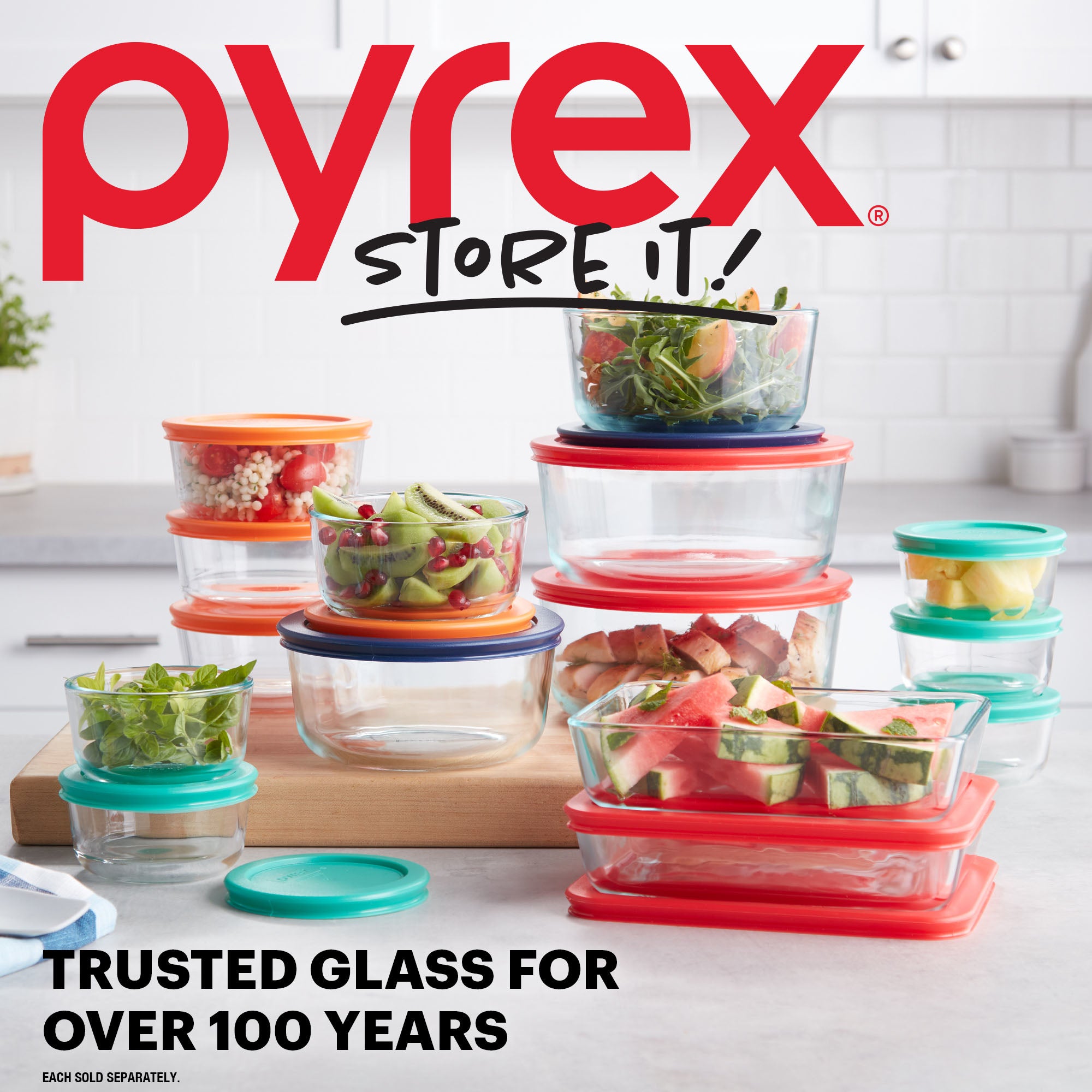 Pyrex® Simply Store® 18-piece Glass Food Storage Container Set with Lids - 图片 4