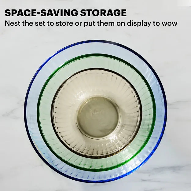 Pyrex® Colors Sculpted Tinted 3-piece Mixing Bowl Set - 图片 4