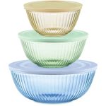 Pyrex® Colors Sculpted Tinted 6-piece Mixing Bowl Set