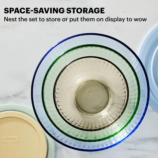 Pyrex® Colors Sculpted Tinted 6-piece Mixing Bowl Set - 图片 4