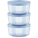 Pyrex® Simply Store® Tinted 6-piece Round Storage Value Pack with Blue Plastic Lids
