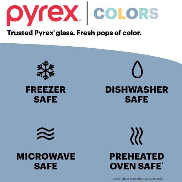 Pyrex® Colors Sculpted Tinted 4-piece Baking Set with Plastic Lids, Smoke - 图片 6