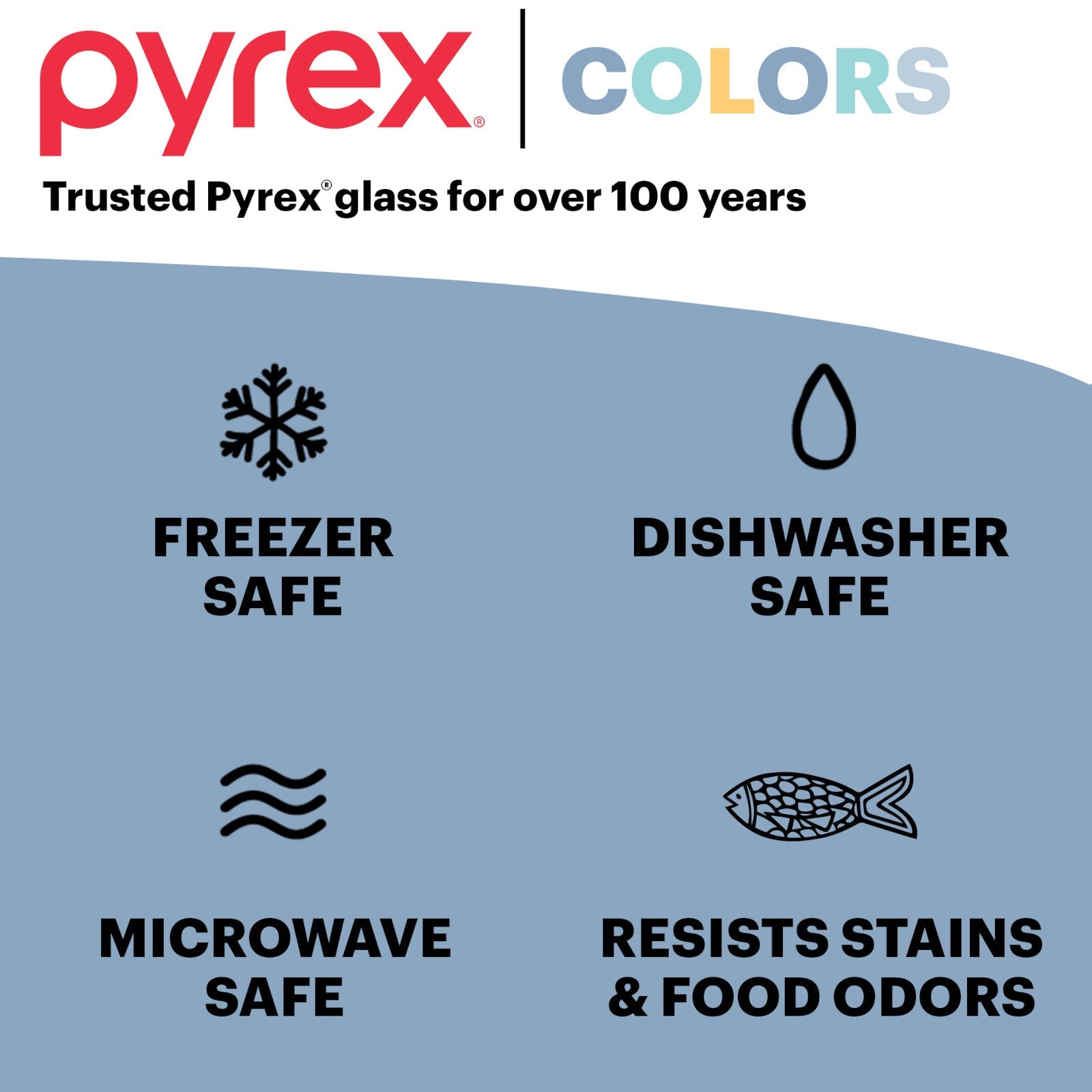 Pyrex® Simply Store® Tinted 11-cup Rectangle Storage with Green Plastic Lid - 图片 6