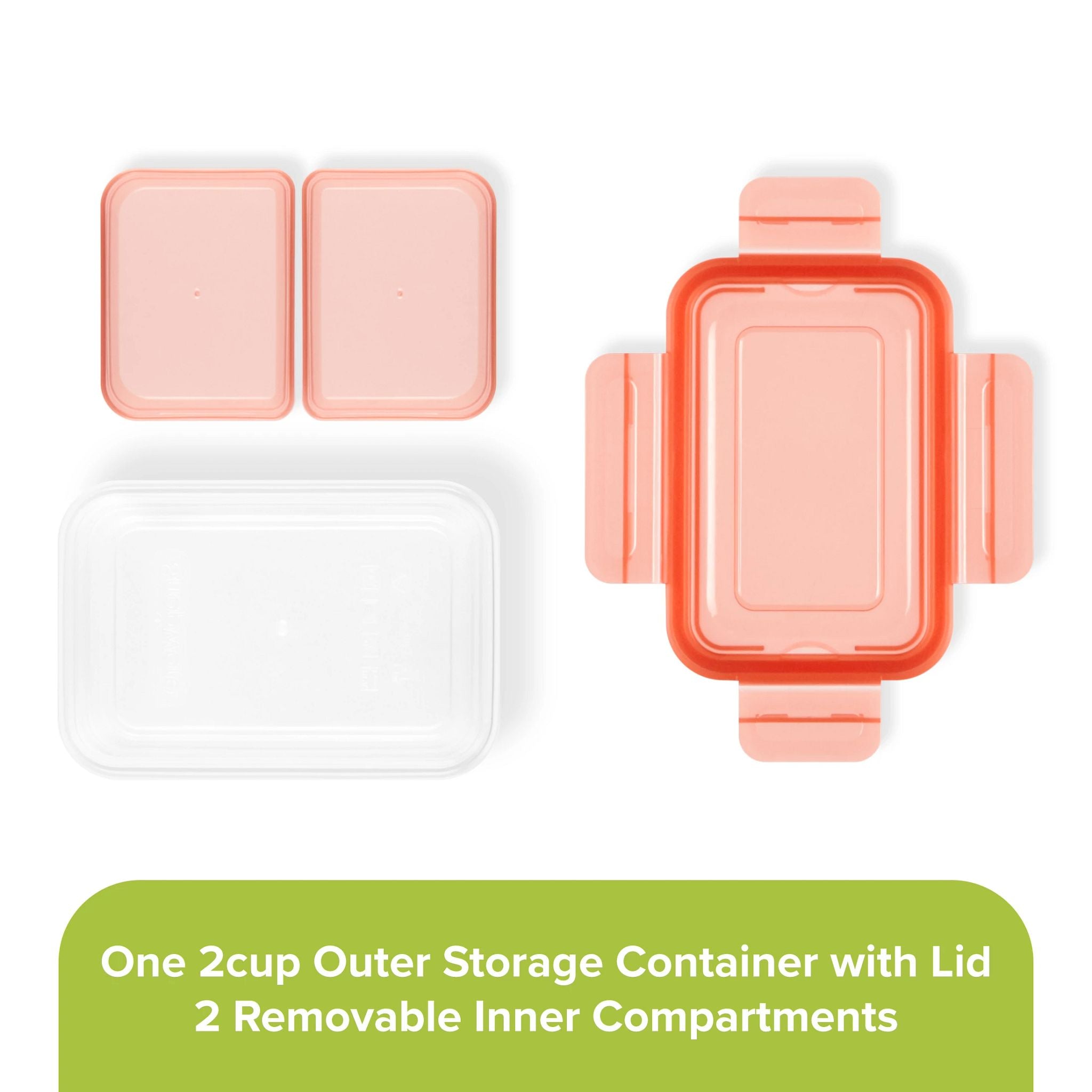 Snapware® Meal Prep Divided: 2-cup Rectangle Storage Container, 2-Section - 图片 3