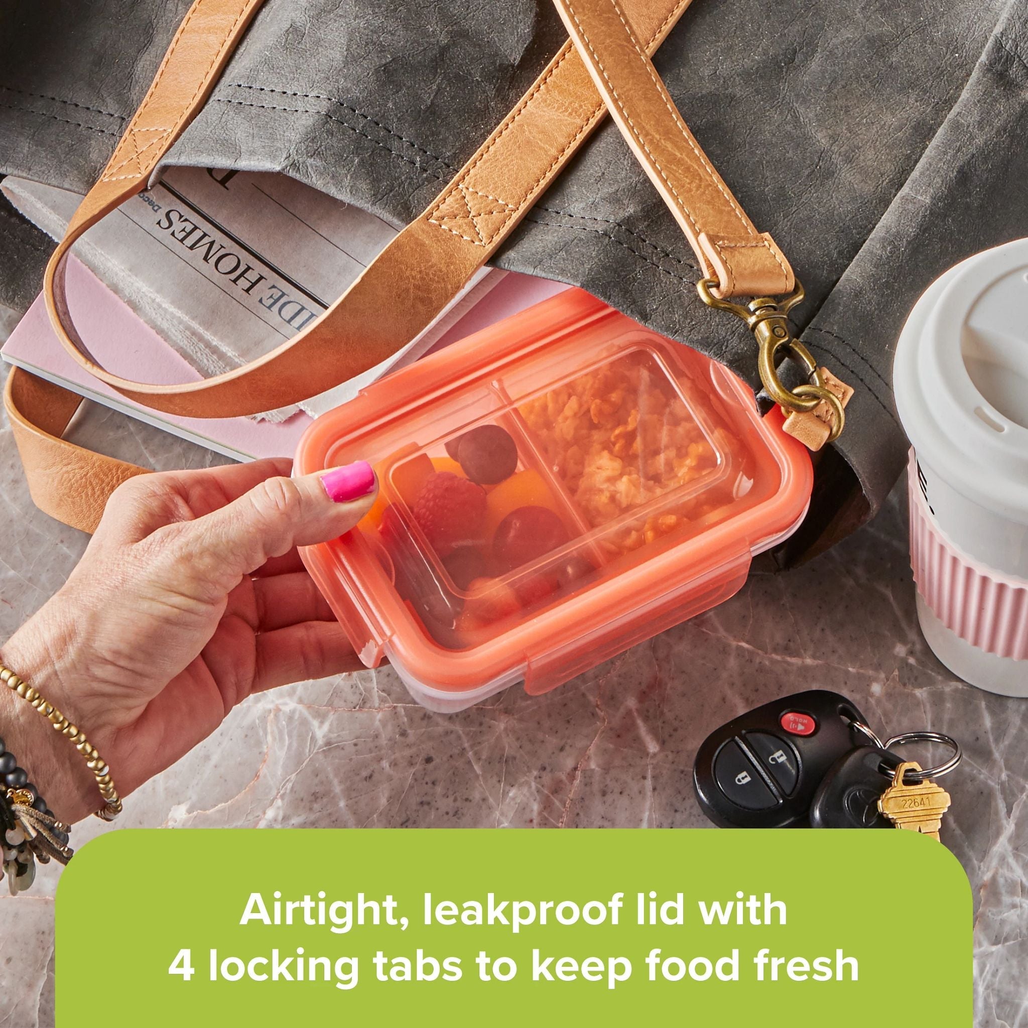 Snapware® Meal Prep Divided: 2-cup Rectangle Storage Container, 2-Section - 图片 4