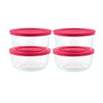 Pyrex® Simply Store® 8-piece Glass Food Storage Container Set with Red Lids
